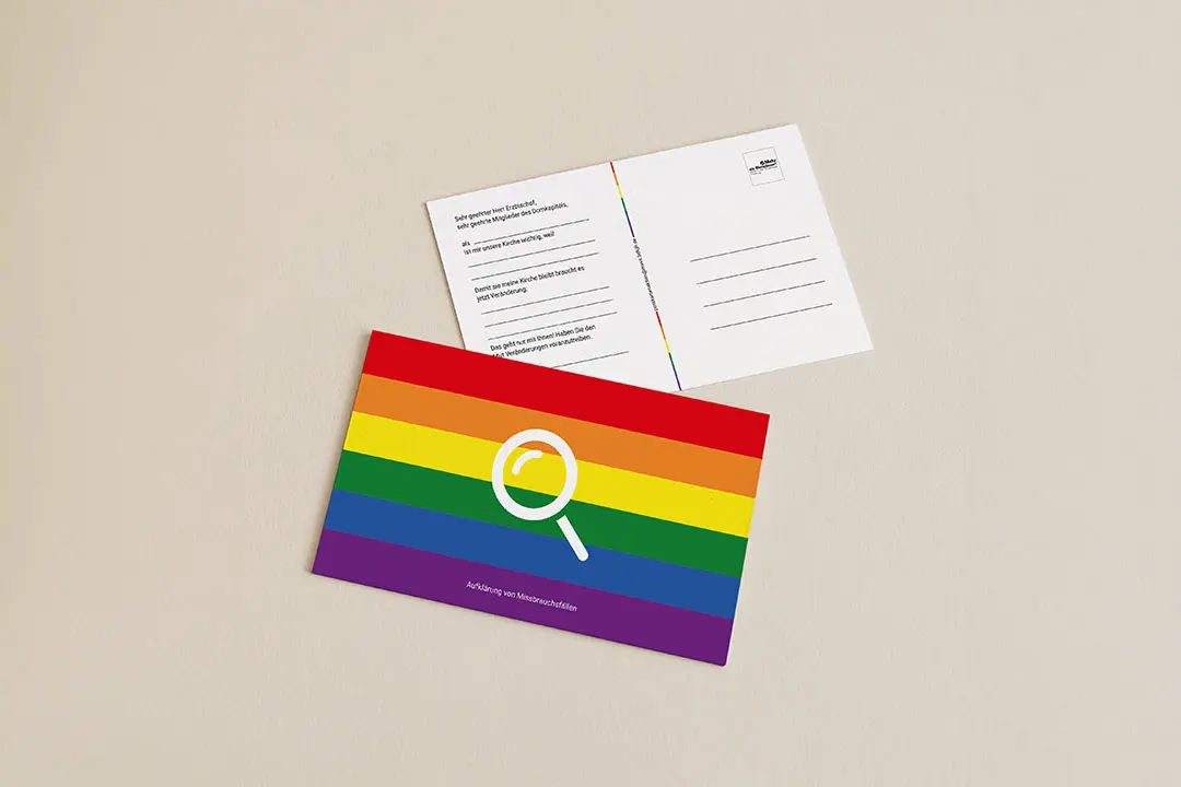 postkarte aufklärung von missbrauchsfällen